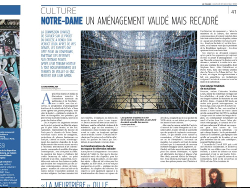 LE FIGARO NOTRE DAME AMENGEMENT